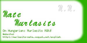mate murlasits business card
