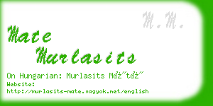 mate murlasits business card